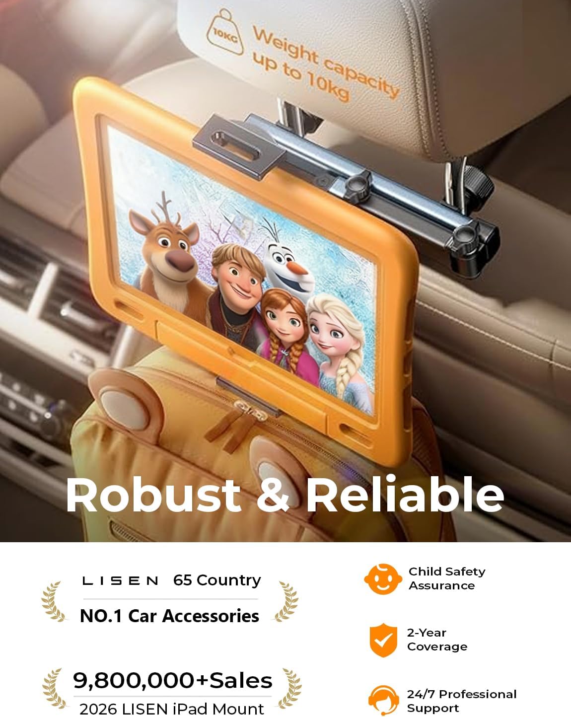 for iPad Holder Car Tablet Mount, Road Trip Essentials Toddler Kids Travel Gifts, Car Accessories for Women Interior