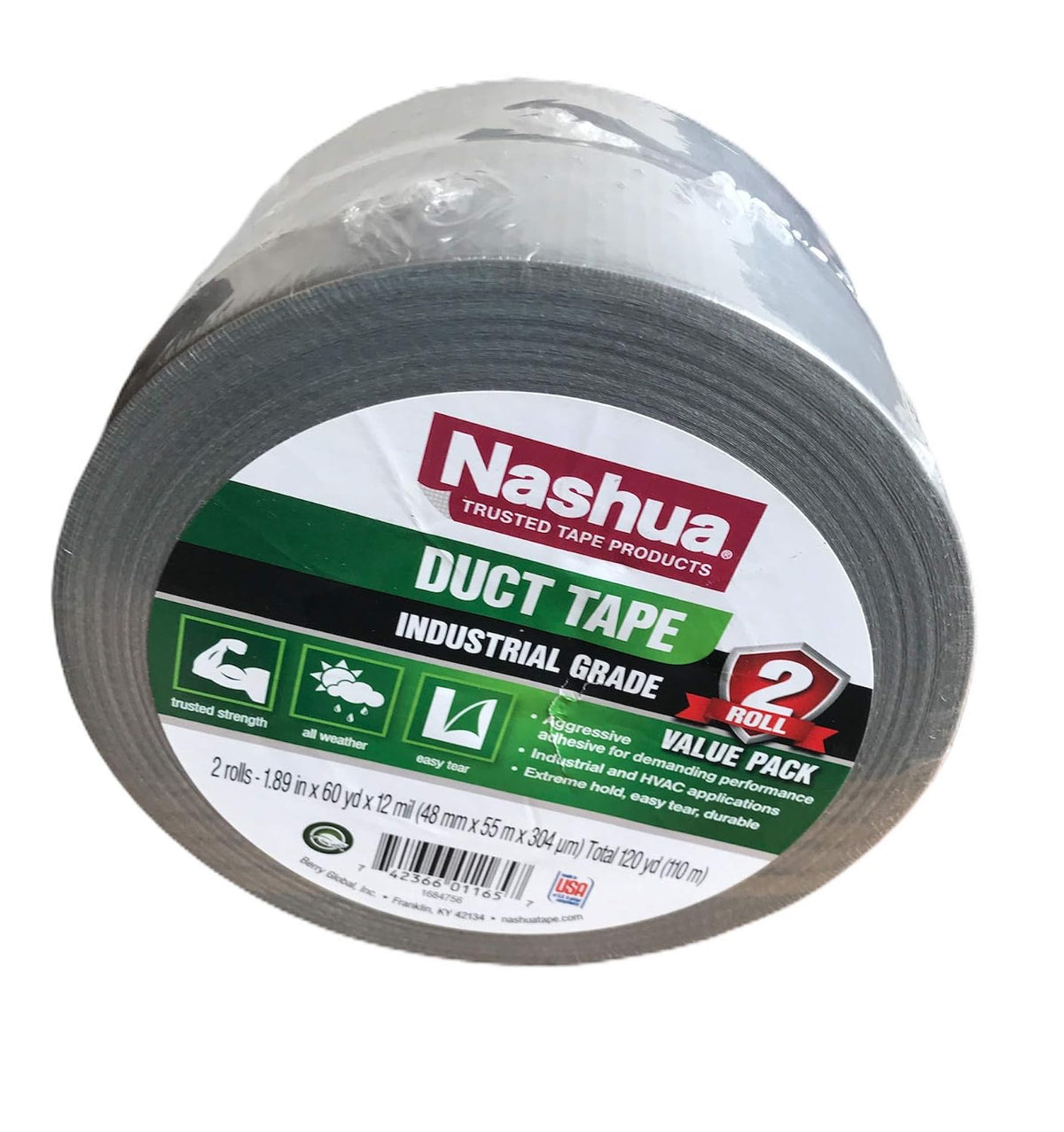 Duct Tape 12 Mil Thick 2" x60 Yard 2 Pack