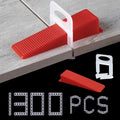 Tile Leveling System 1000-Piece Tile Leveling Spacer Clips and 300-Piece Reusable Wedges Tile Leveler Tool Set for