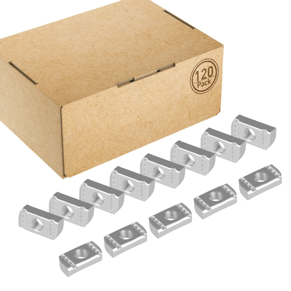 GZBEVITAR Strut Channel Nuts 3/8"-16 No Spring (120 Pcs)