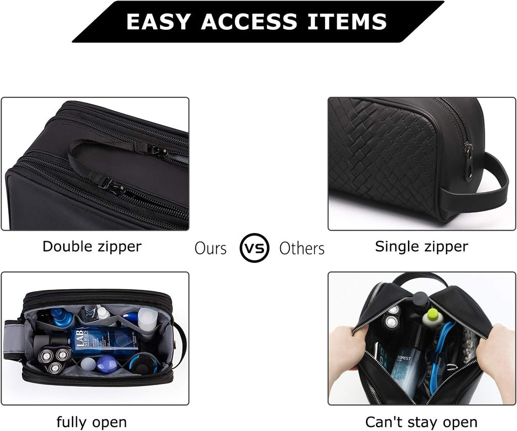Toiletry Bag for Men, Travel Toiletry Organizer Dopp Kit Water-resistant Shaving Bag for Toiletries Accessories, Door
