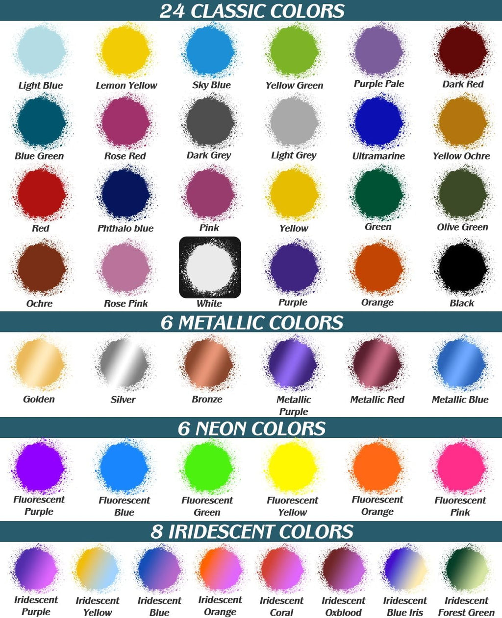 Airbrush Paint, 44 Colors with 6 Thinner for Models & Crafts | Water-Based, Ready to Spray, Acrylic Air Brush Paints