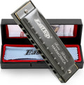 Deluxe Harmonica Key of C, 10 Holes 20 Tones Mouth Organ Diatonic Blues Harmonica For Adults, Beginners