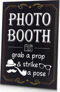 Happiness Photo Booth Sign with Stand Retro Party Photo Frame Props