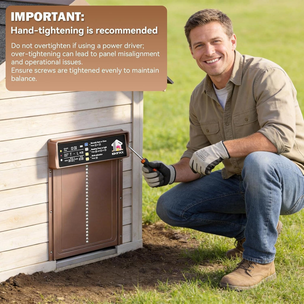 Automatic Chicken Coop Door Solar Powered,Golden Brown Chicken Door