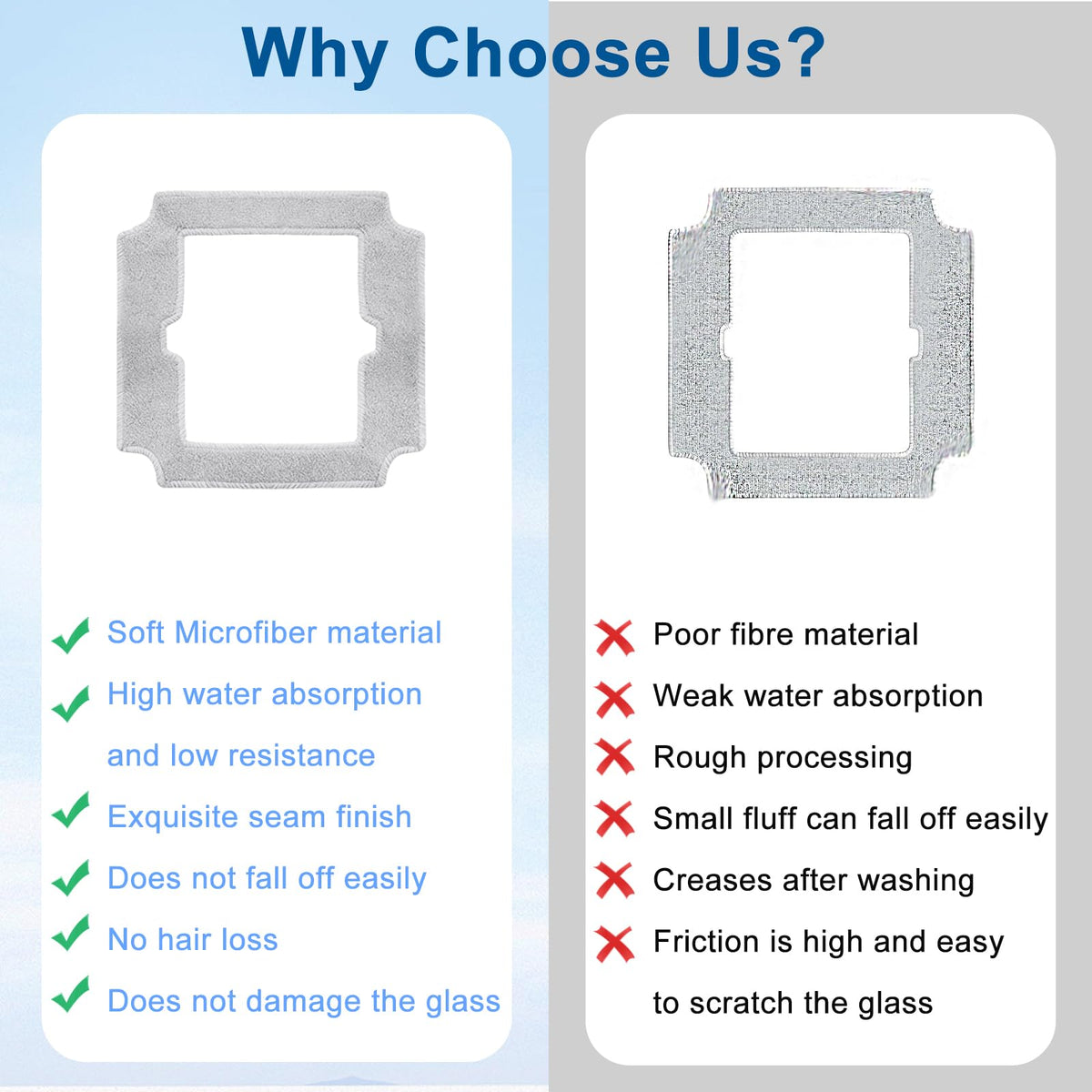 16 Pack Cleaning Pads for ECOVACS WINBOT MINI2 Window Cleaning Robots