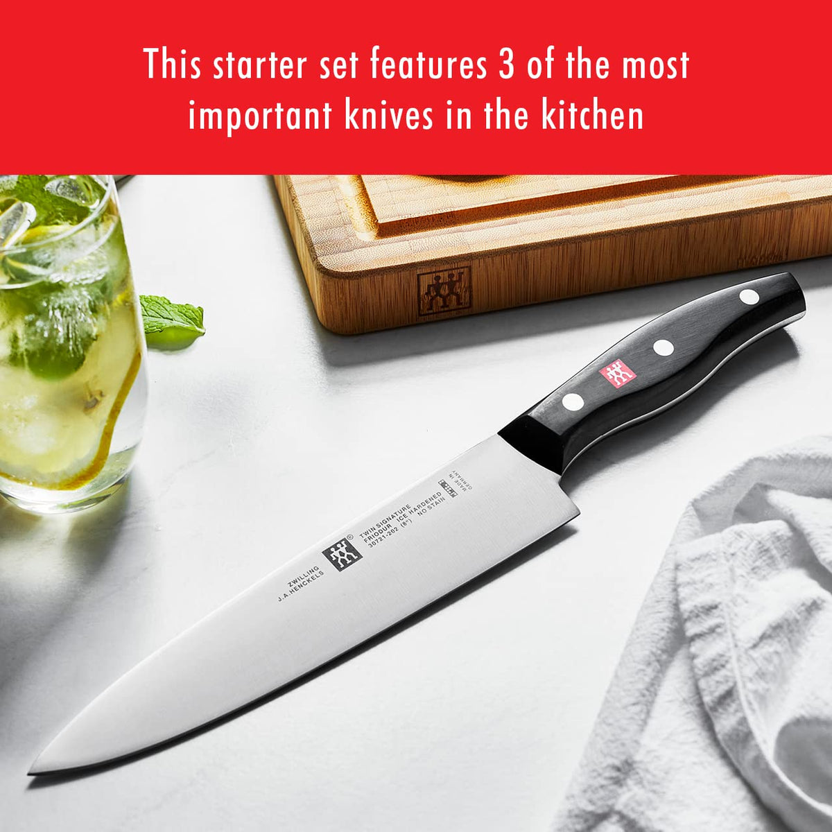 Twin Signature 3 pc Kitchen Knife Set Made in Germany