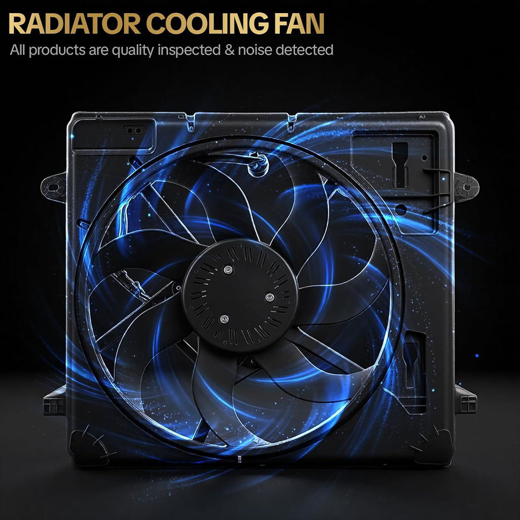 621-601 Cooling Radiator Fan Assembly Fits for 2012-2017 Jeep Wrangler V6 3.6L for 2018-2018 Jeep Wrangler JK V6 3.6L Replaces OE 621601 76366 624080
