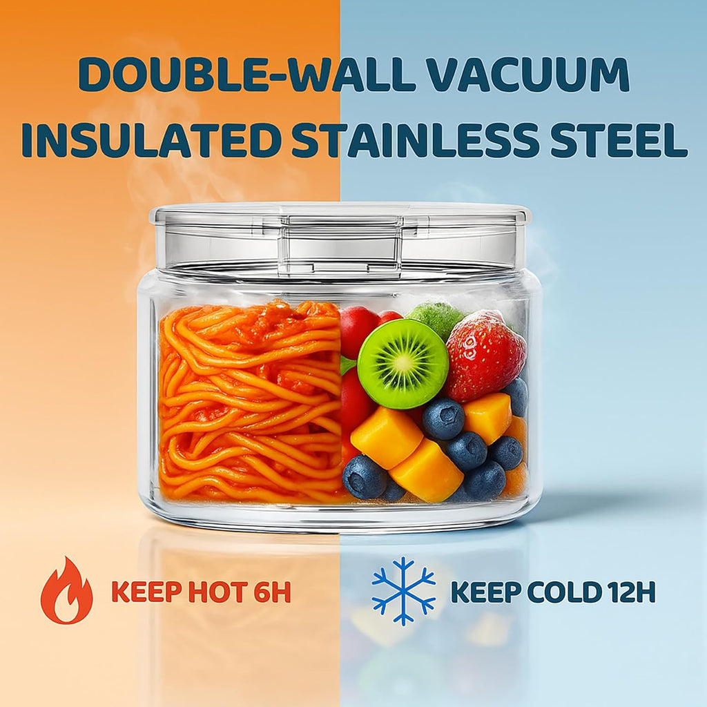 14.5oz Soup Thermo for Hot Food Kids Vacuum Insulated Food Jar Twist-Free Soup Thermo for Hot Food Kids Leakproof