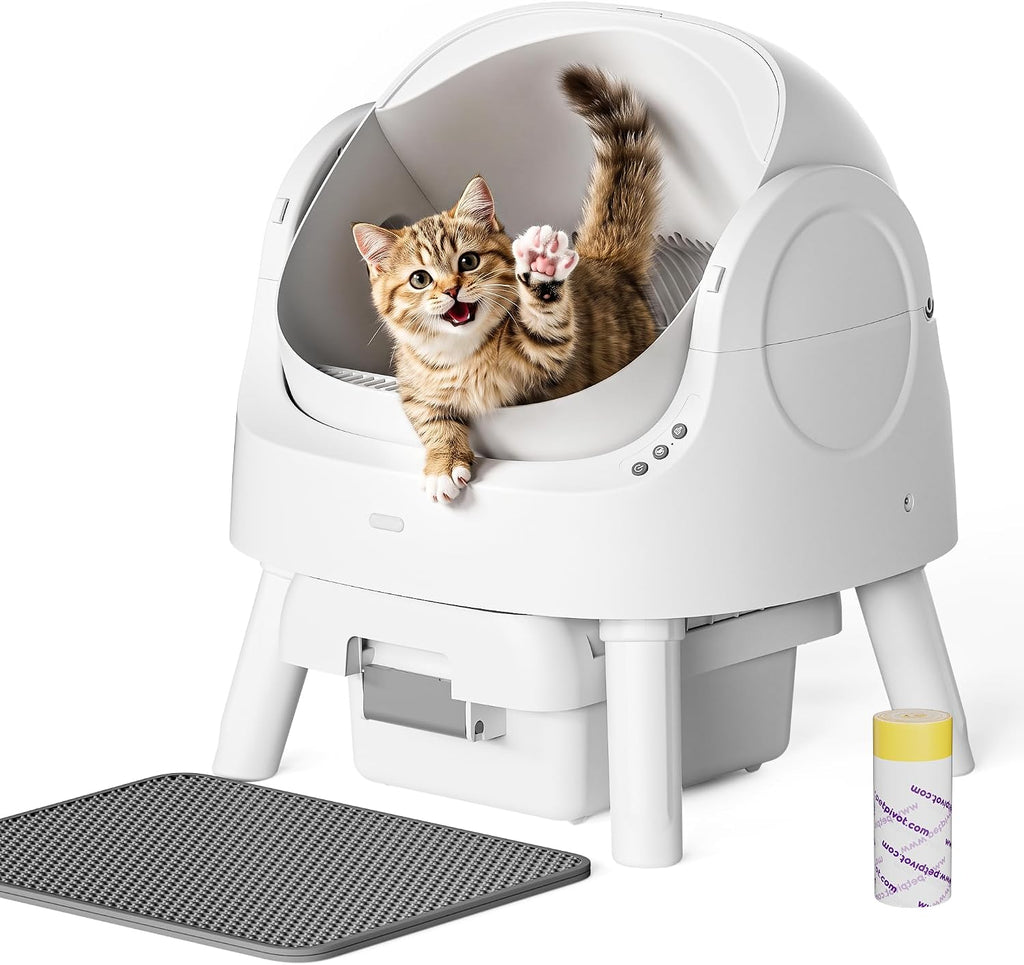 Self Cleaning Litter Box, Self Cleaning Cat Litter Box, Open-Top Design