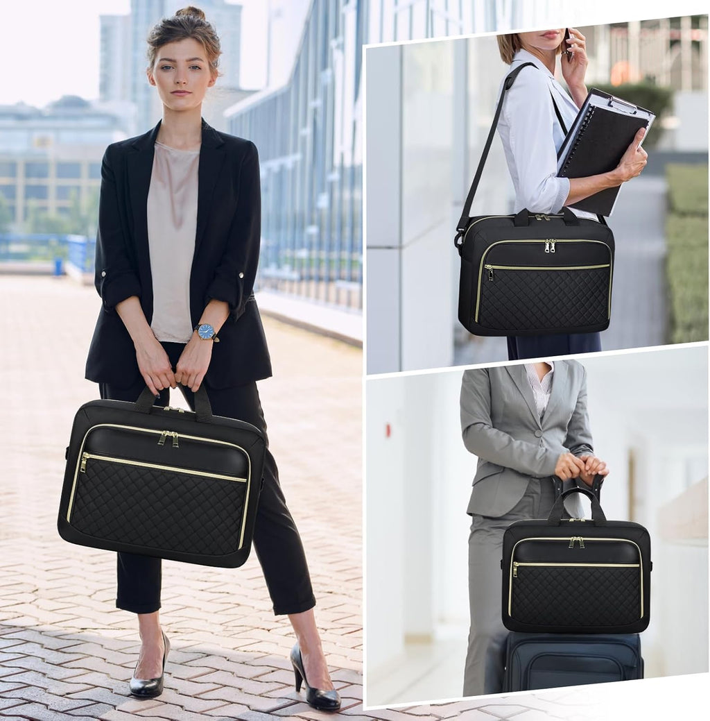 Laptop Bag 17.3 Inch Laptop Briefcase for Women Men Waterproof Shoulder Messenger Bag Large Computer Bag for Business