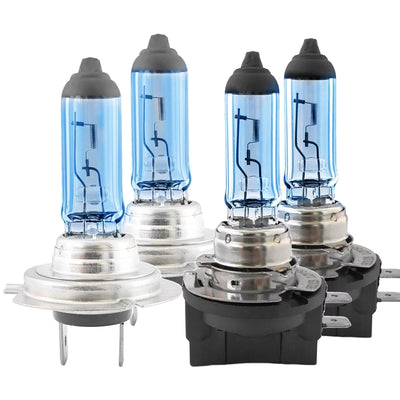Halogen Headlight Bulb Replacement for Hyundai Santa Fe 2009 2010 2011 2012 2013 2014 2015 2016,High Beam H7, Low