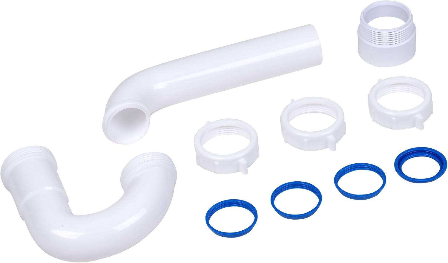 Dearborn P9703WBG 1-1/2" P-Trap with Threaded PVC Adapter, and Reversible J-Bend, Bagged w/ True Blue Washer