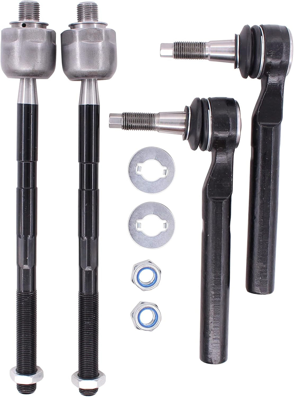 NewYall Inner Outer Front Left and Right Suspension Tie Rod End Kit