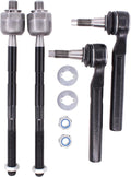 NewYall Inner Outer Front Left and Right Suspension Tie Rod End Kit