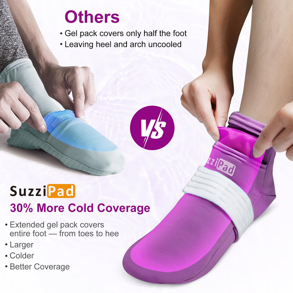 Cold Socks & Hands Ice Pack for Chemo Must Haves, Purple, S/M