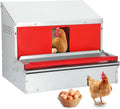 Chicken Nesting Box, Metal Chicken Laying Box with Roll Away Egg Collection, Reversible Wall Mountable Chicken Coop