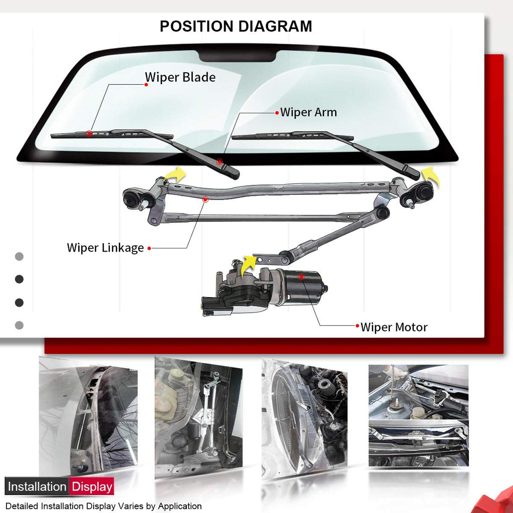 A-Premium Front Windshield Wiper Transmission Linkage Assembly