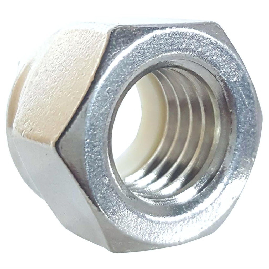 BCP Fasteners 3/8-16 Zinc-Plated Nylon Insert Hex Lock Nuts, 40 Pack