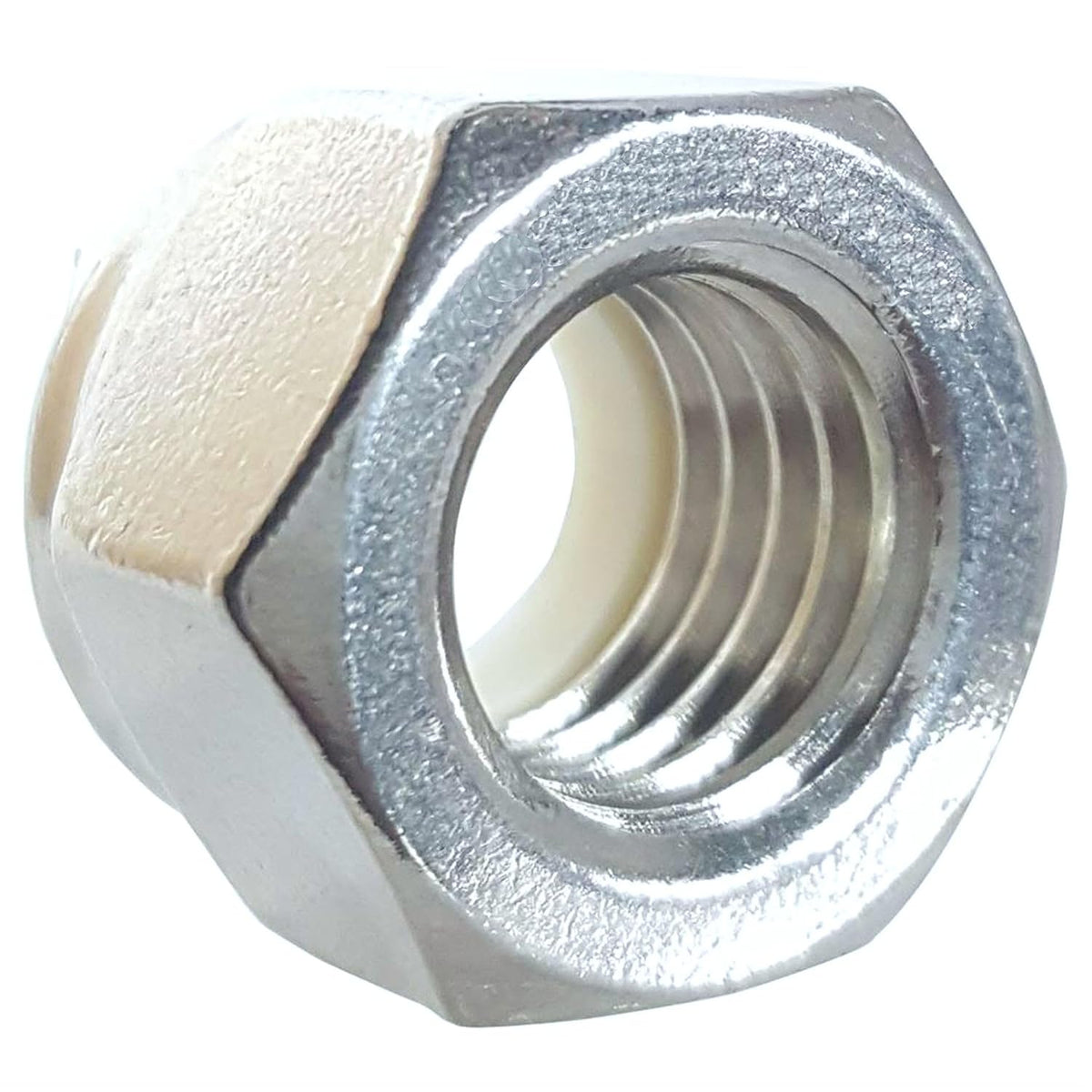 BCP Fasteners 1/4-20 Zinc-Plated Nylon Insert Hex Lock Nuts, 50 Pack