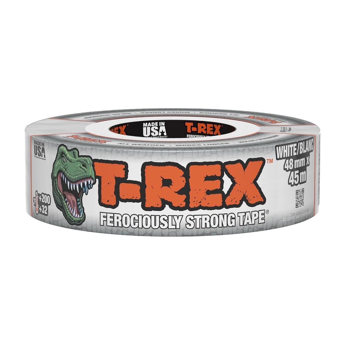 Tape Heavy Duty Duct Tape, 1.88 in x 50 Yds, White, 1 Roll