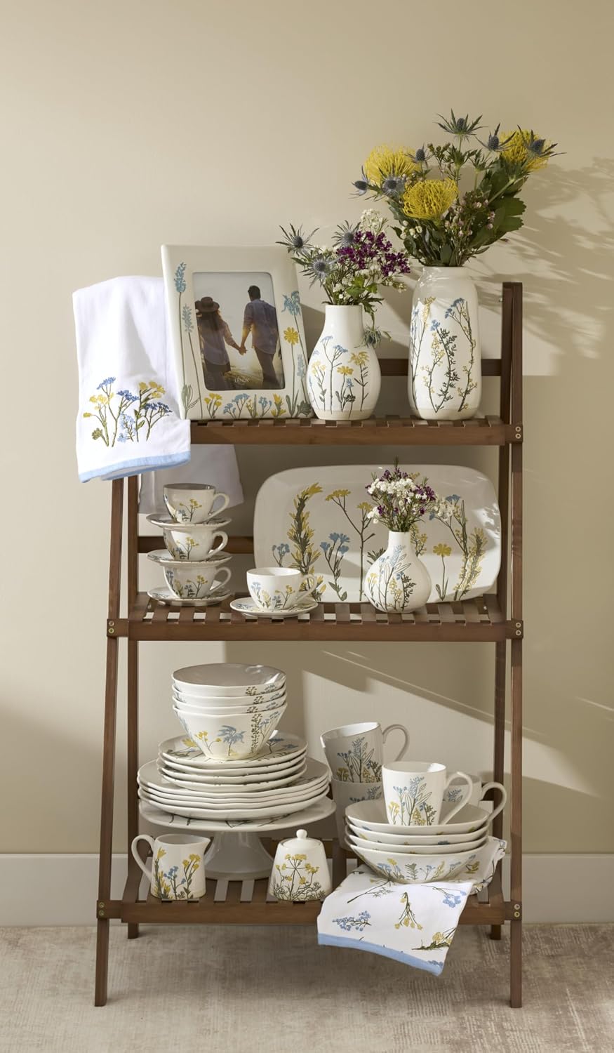 896612 Wildflowers 8-Piece Espresso Cups & Saucers Set