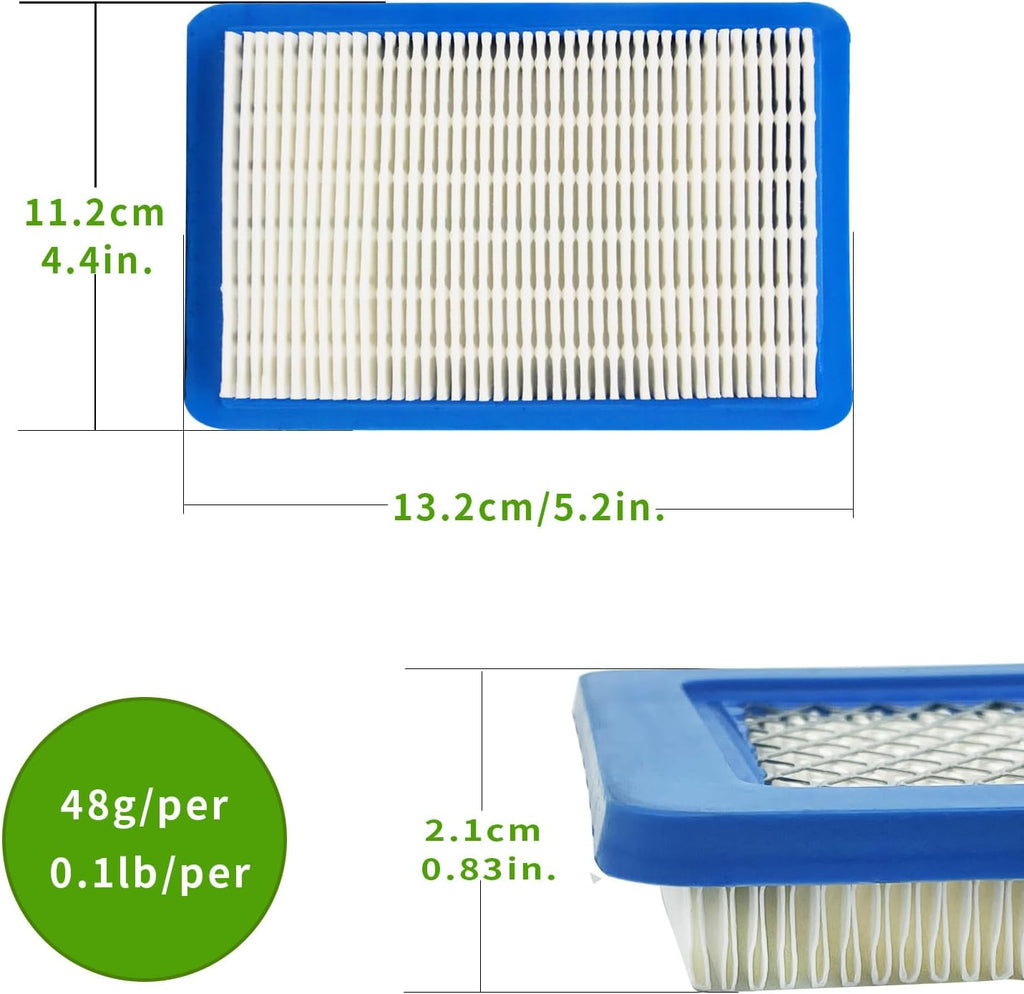 491588S Air Filter for Lawn Mower, 491588s 491588 Replacement Flat OEM Air Cleaner Cartridge Compatiable with Toro 20332, Craftsman 33644, 2 Packs