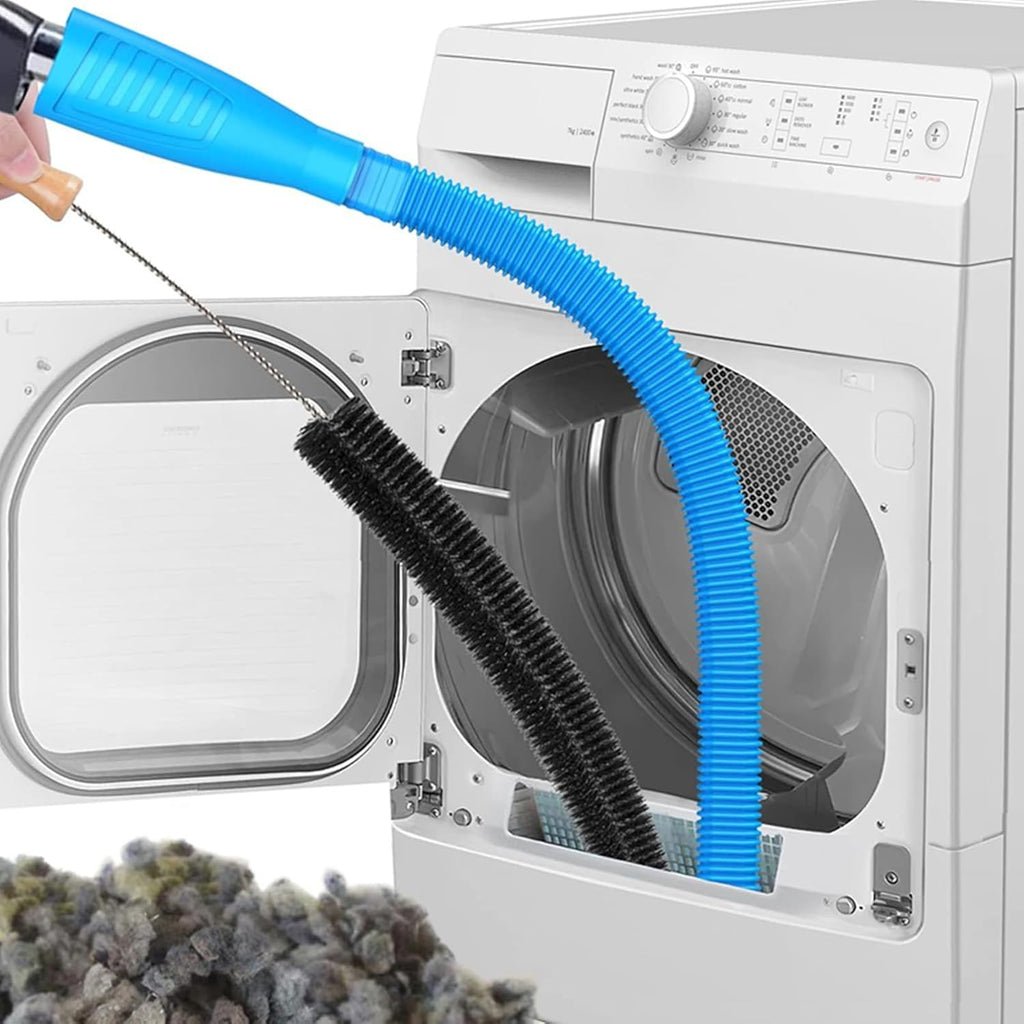 Universal Dryer Vent Cleaner Kit Compatible with Most Vacuum Cleaner Include Vacuum Hose Attachment Accessories Brush