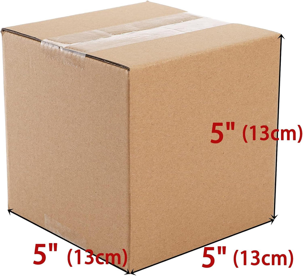 5x5x5 Inches Shipping Boxes, 30 Pack Corrugated Cardboard Box, Small Cube Mailing Boxes for Packing, Moving