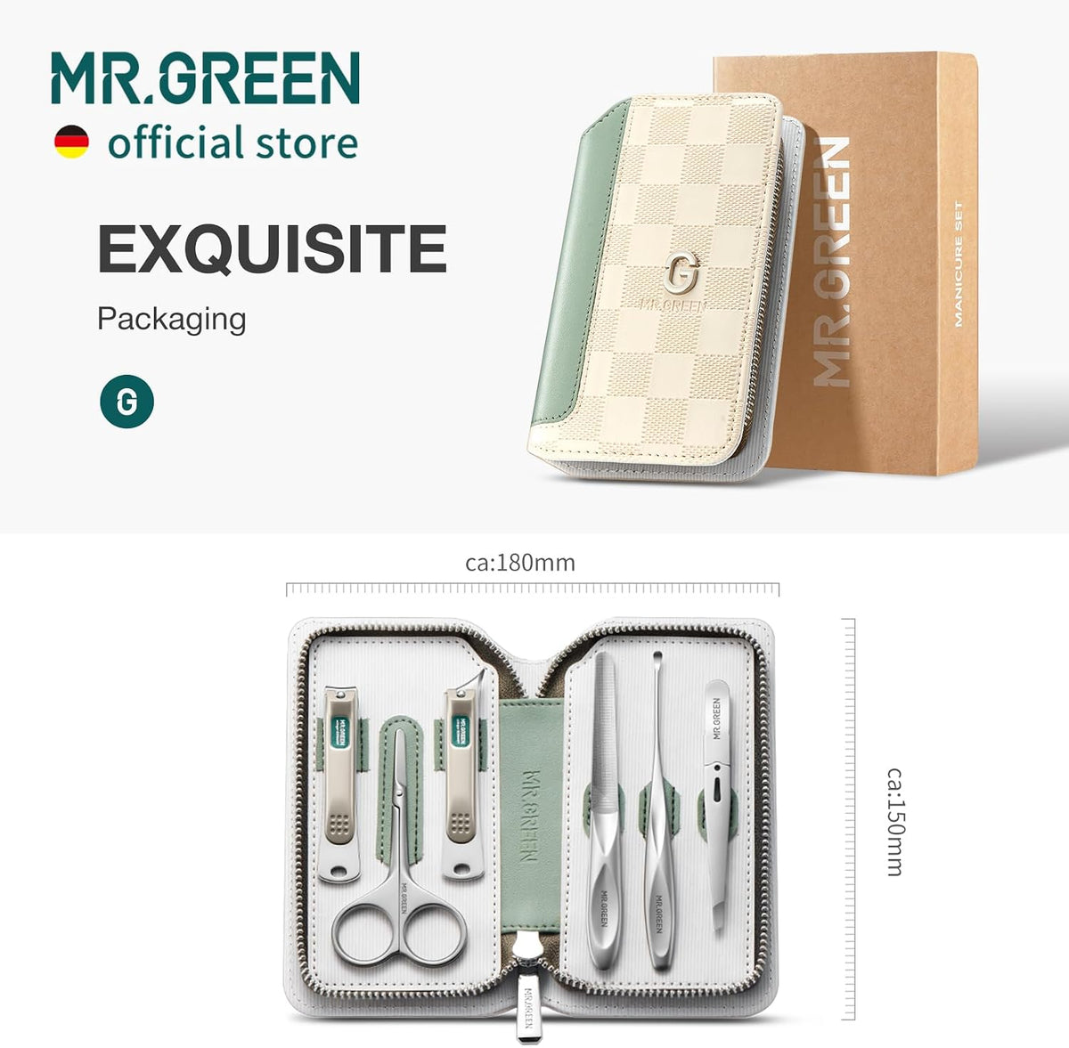 Manicure Sets Light Luxury Nail Clipper Kits Personal Care Tools Fashion Contrasting PU Case (Mr-8884)