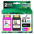 61XL Ink Cartridge Black and Color Combo Pack Replacement for HP Ink 61 2PK