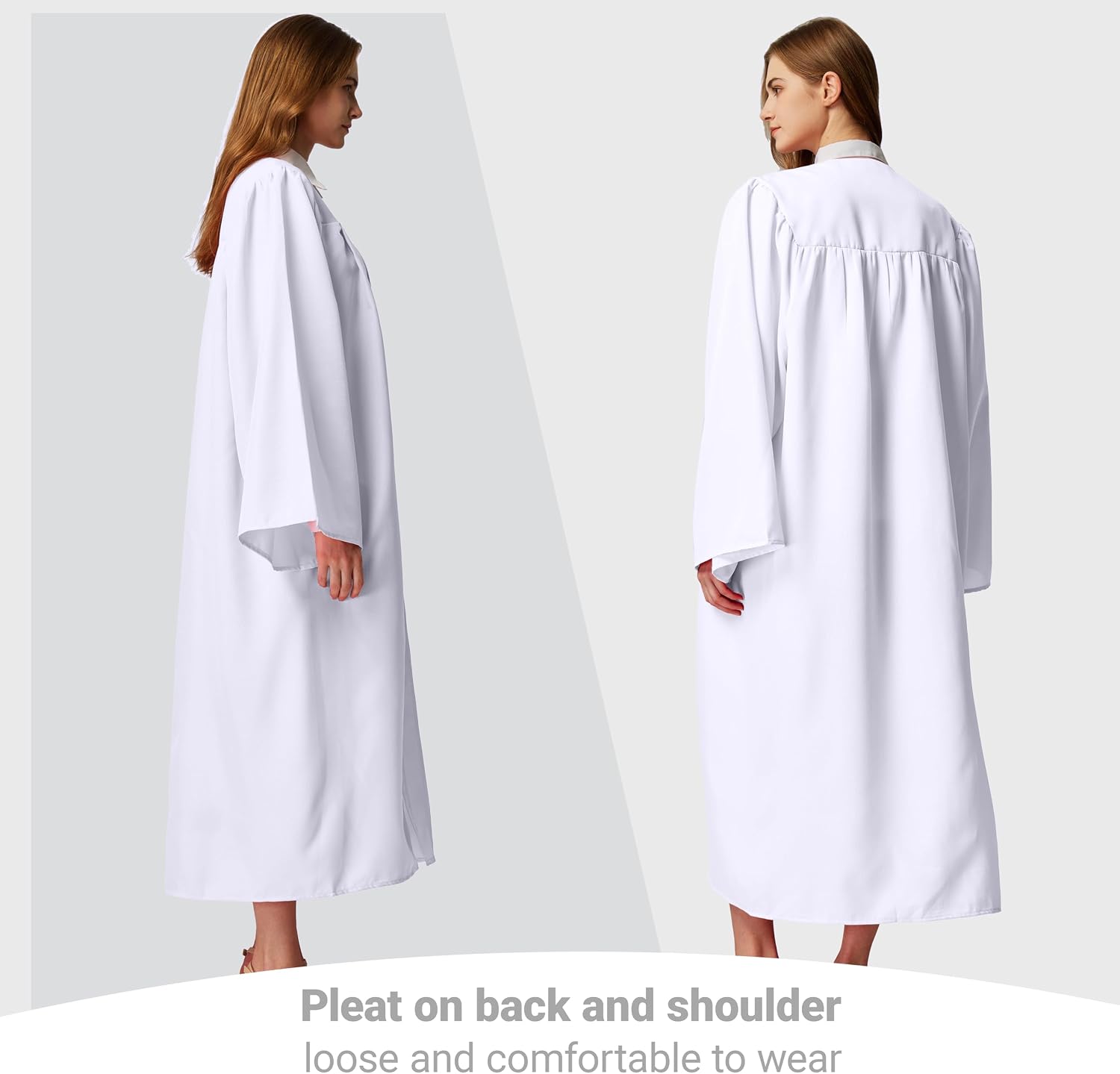 Unisex Matte choir robes for church Baptism Officiant Confirmation Costume,Graduation Gown Pastor &judges robe