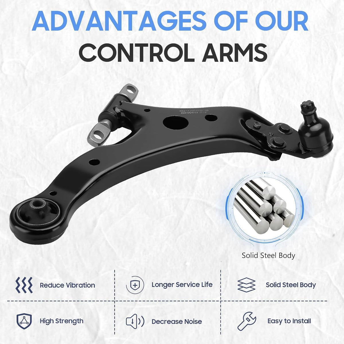 Front Lower Driver&Passenger Side Control Arms Replacement for 2007-2017 Camry, 2005-2018 Avalon, 2013-2018 Lexus Es300H, 2007-2018 Lexus Es350 (2pc)