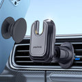 Car Vent Phone Mount for Thick Socket Grip, Air Vent Clip Phone Holder Compatible with Magsafe Wallet Black & iPhone