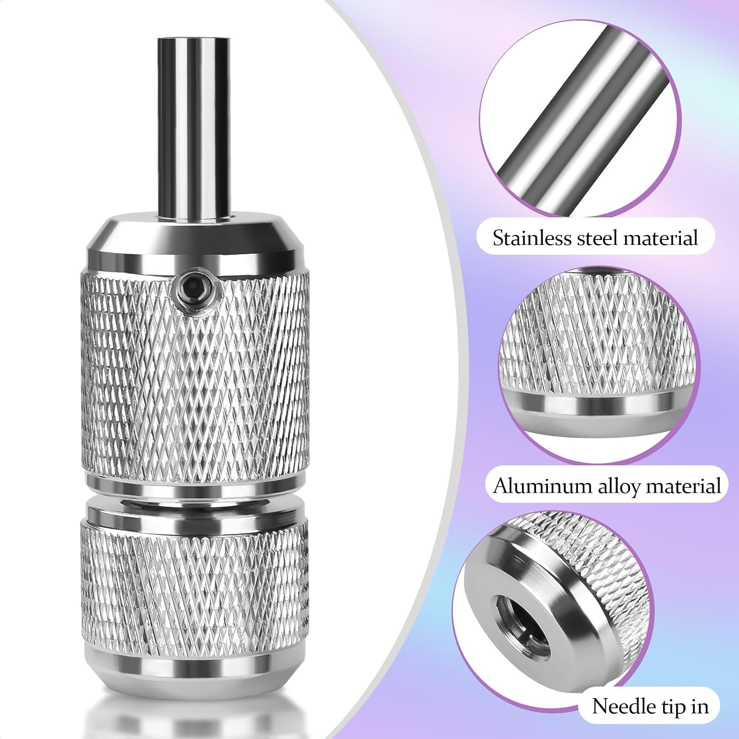 25mm Tattoo Grips Tubes Self-lock Aluminum Alloy Tattoo Gun Grip Auto Self Locking Handle for Tattoo Machine Supply