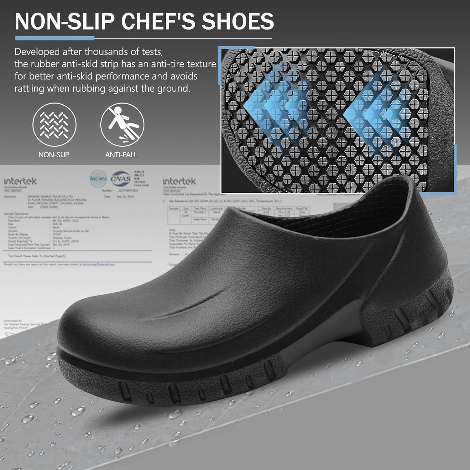 Unisex Non Slip Work Clogs - Slip, Water & Oil Resistant Shoes for Kitchen Chef Nursing Gardening Professionals