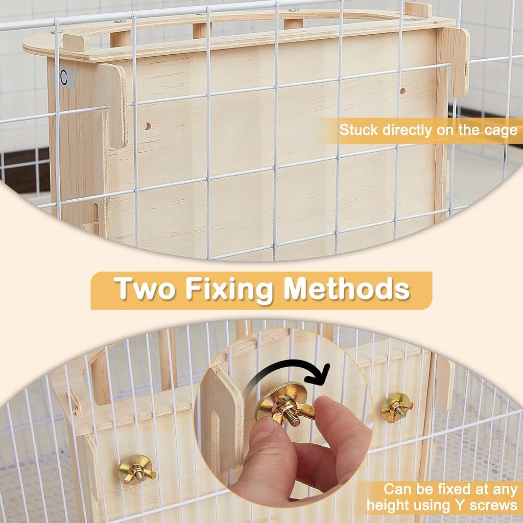 Wooden Guinea Pig Hay Feeder, Large Hanging Rabbit Rack