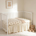 Organic Cotton Muslin Baby Crib Bedding Set 3 Piece Soft for Infant Newborn Toddler Boys Girls 52"x28", Nursery Bed