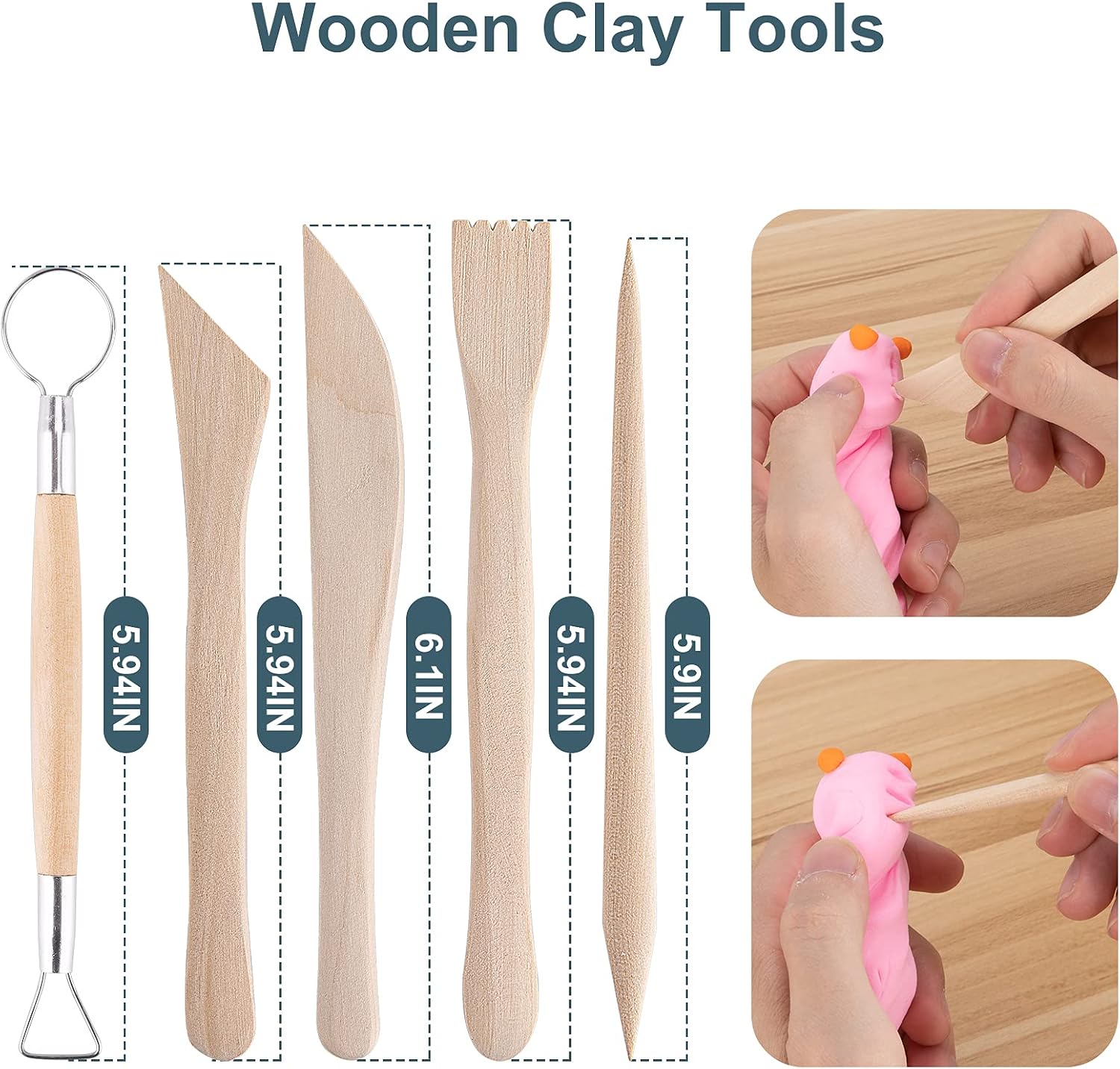 Polymer Clay Tools Kit, 25PCS Clay Sculpting Modeling Tools | Multi Use, Practical, Air Dry Clay for Adults with