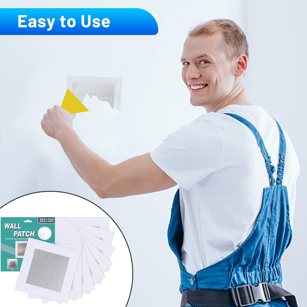 8 Pack 4 Inch Drywall Repair Kit, Aluminum Drywall Patch Wall Repair Patch Kit, Large Hole Patch Repair for
