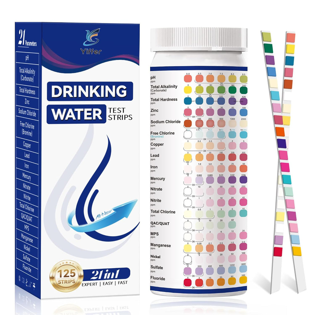21-in-1 Drinking Water Test Strips, 125ct for Well & Tap