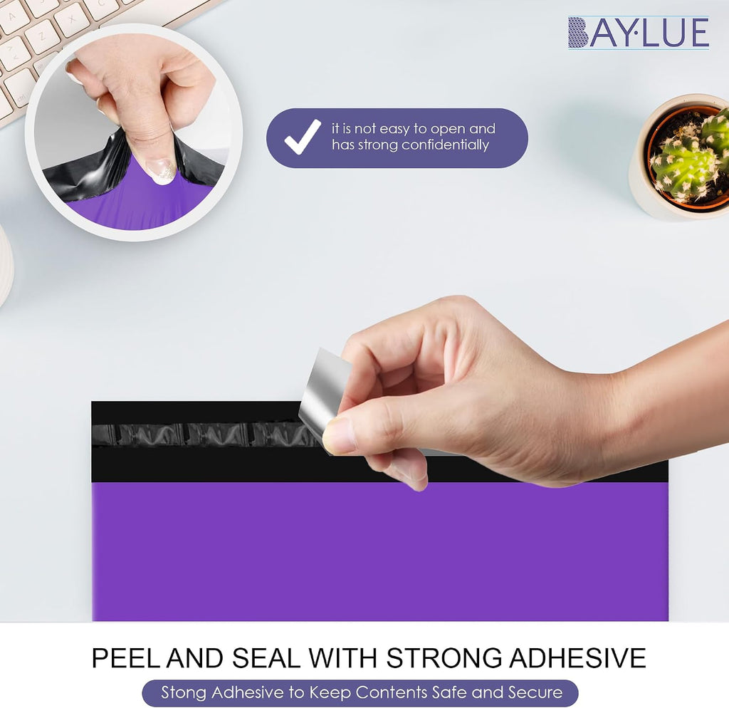 Purple Poly Mailers 14.5x19, Shipping & Mailing Bags, 500 Pack Bulk