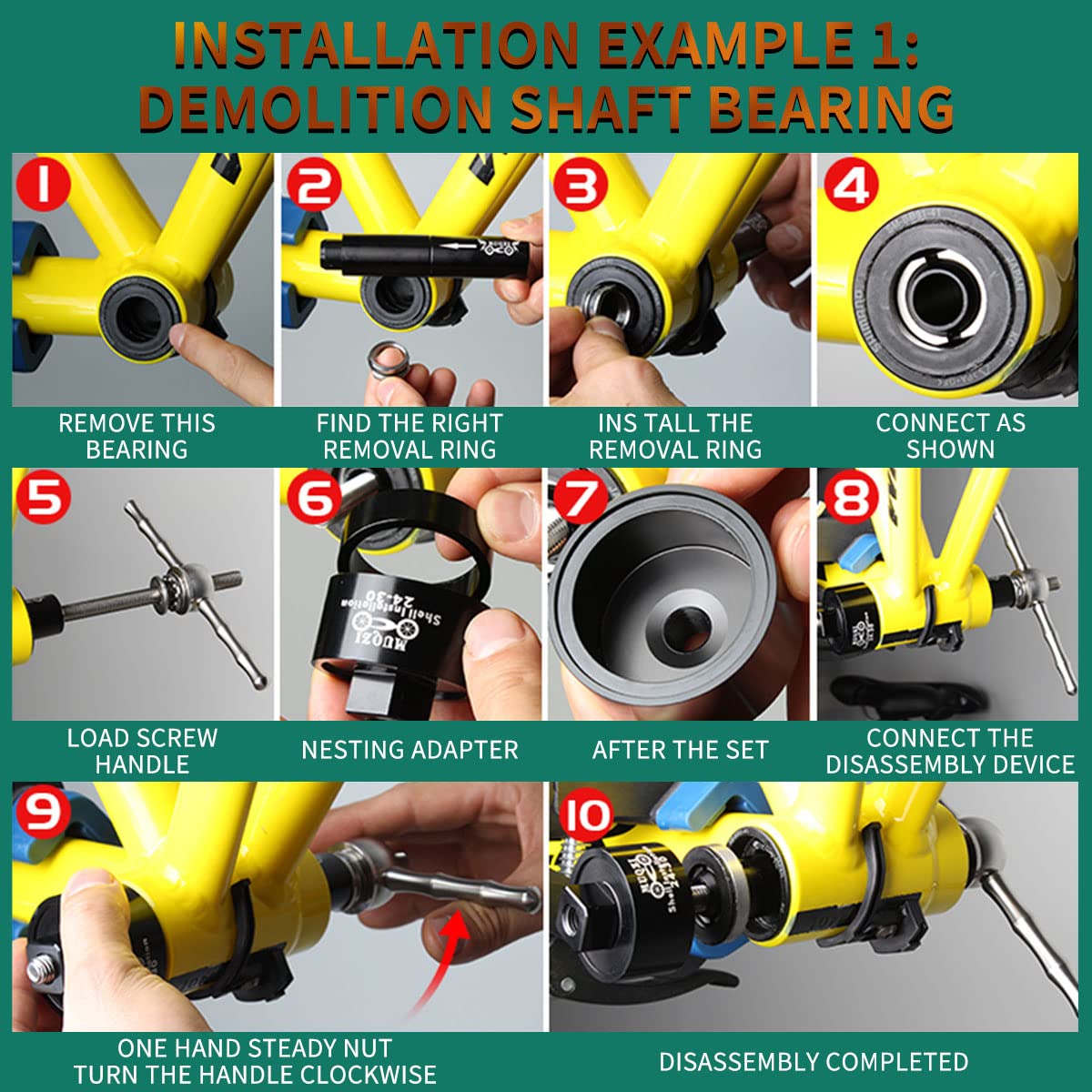 Bicycle Bottom Bracket Bearing Remove Install Tool MTB BB86/BB30/BB91/BB92 Road Bike Multi Function Press Fit BB