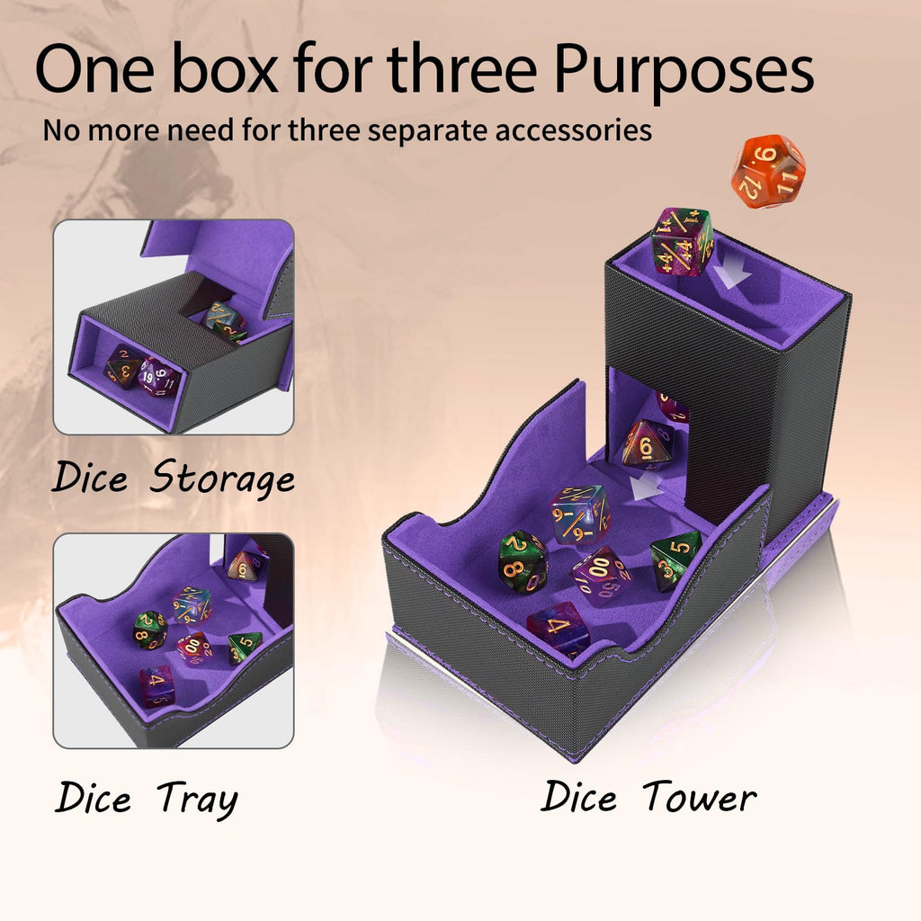 Dice Tower and Tray,Foldable Portable Dice Rolling Tower,Dice Roller Accessory,Classic Board