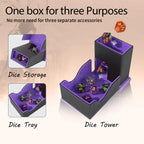 Dice Tower and Tray,Foldable Portable Dice Rolling Tower,Dice Roller Accessory,Classic Board