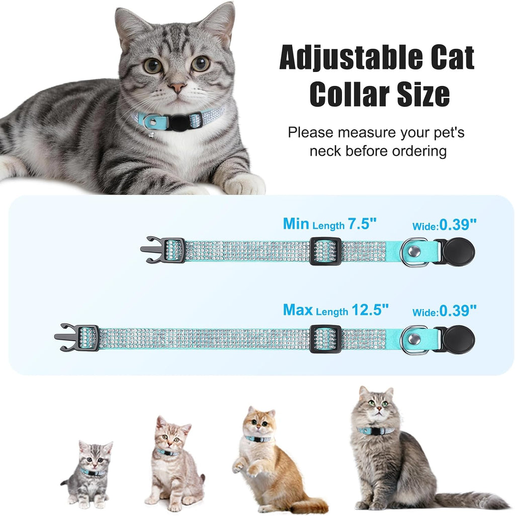 Rhinestone Cat Collar Breakaway (Blue)