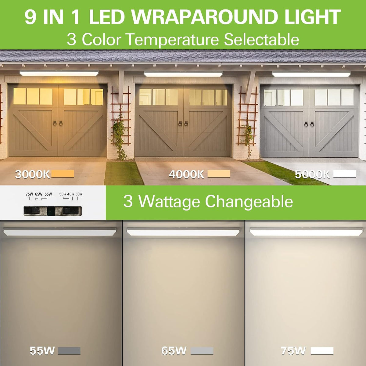 hykolity 4 Pack 4FT LED Wraparound Light 10 Pack 4FT LED T8 Hybrid Type A+B Light Tube