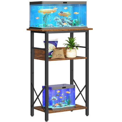 10 Gallon Aquarium Stand, 3-Tier Fish Tank Stand with Storage