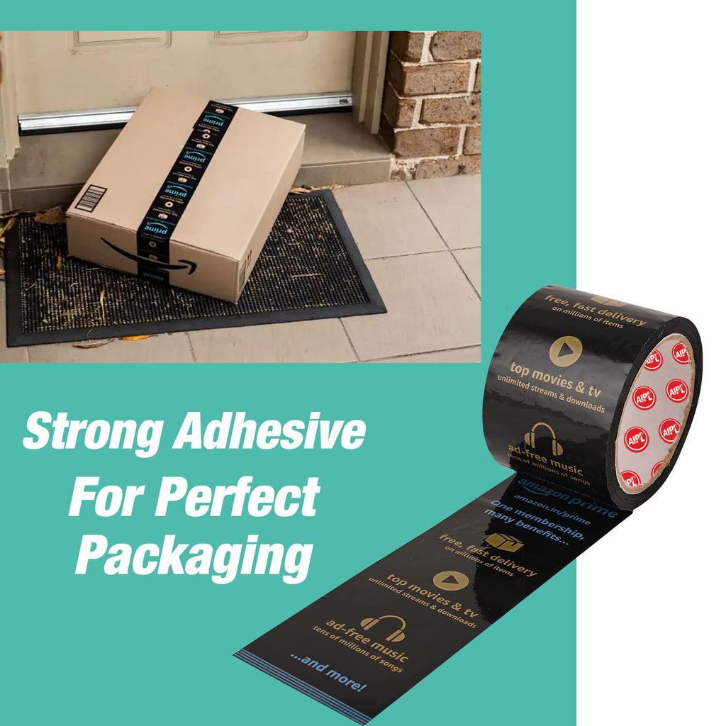 Amazon.in branded Prime Packaging Tape with Strong Adhesive No Residue Easy to Use & Pack Items Multipurpose Usage