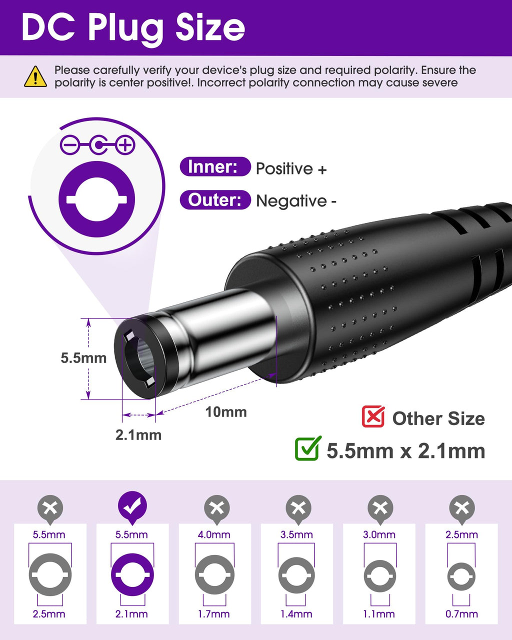 24V 4A 96W Power Supply, AC/DC LED Adapter, Class 2, UL-Listed